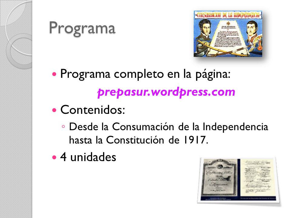 Programa Programa completo en la página: prepasur.wordpress.com