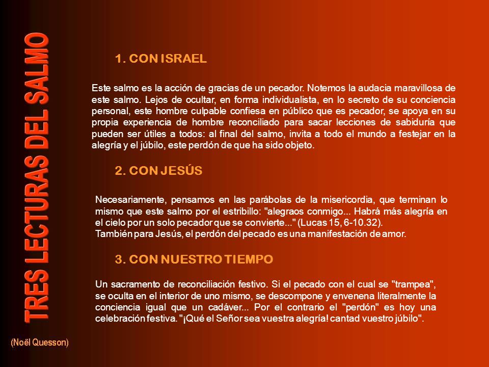 1. CON ISRAEL 2. CON JESÚS 3. CON NUESTRO TIEMPO