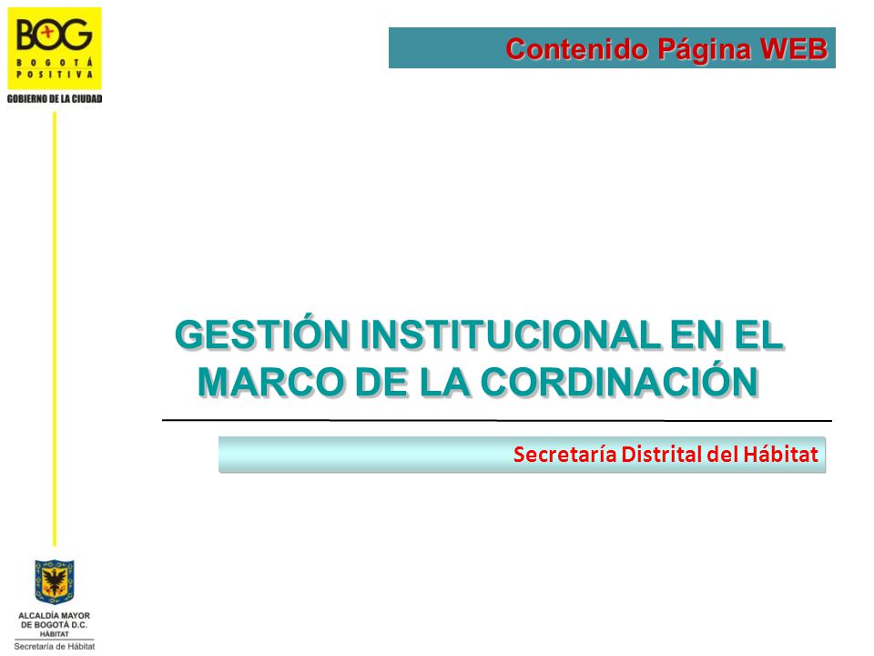 GESTIÓN INSTITUCIONAL EN EL MARCO DE LA CORDINACIÓN