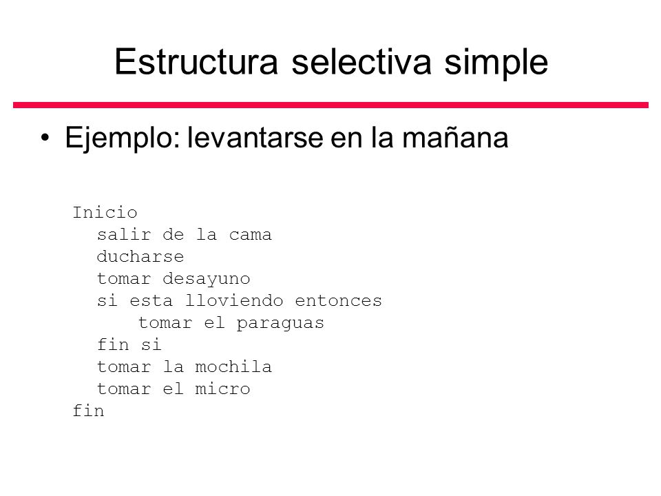 Estructura selectiva simple