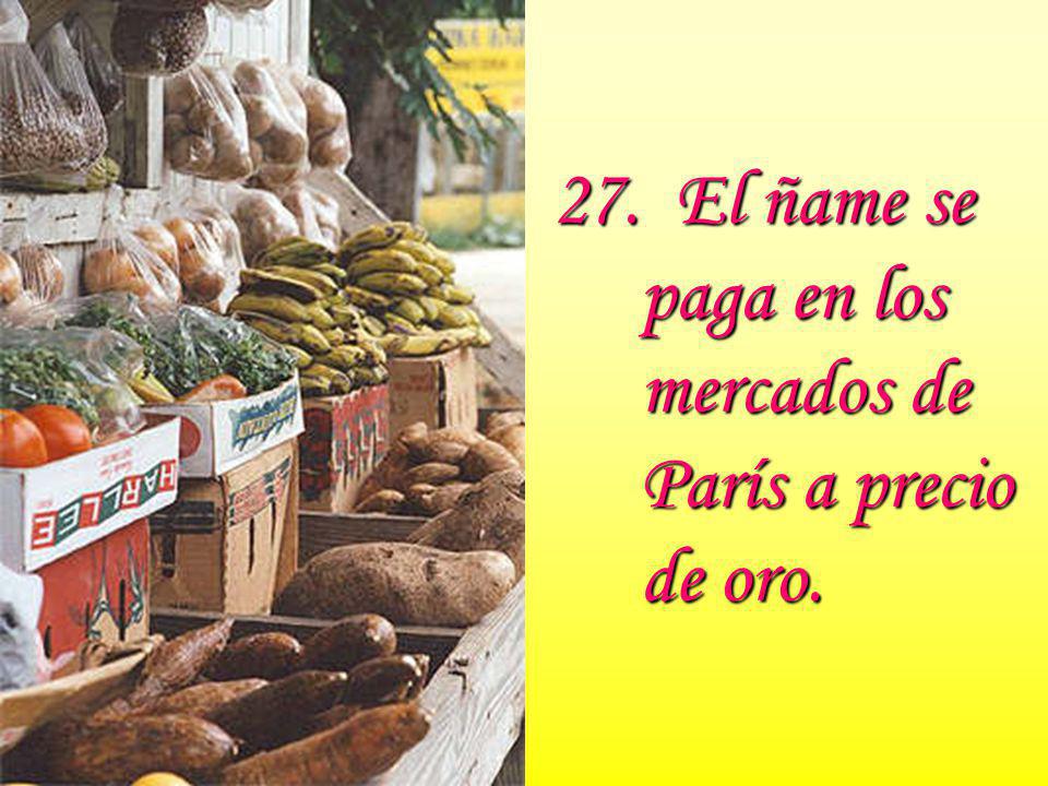 El ñame se paga en los mercados de París a precio de oro.