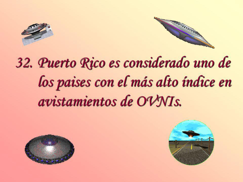 Puerto Rico es considerado uno de los paises con el más alto índice en avistamientos de OVNIs.