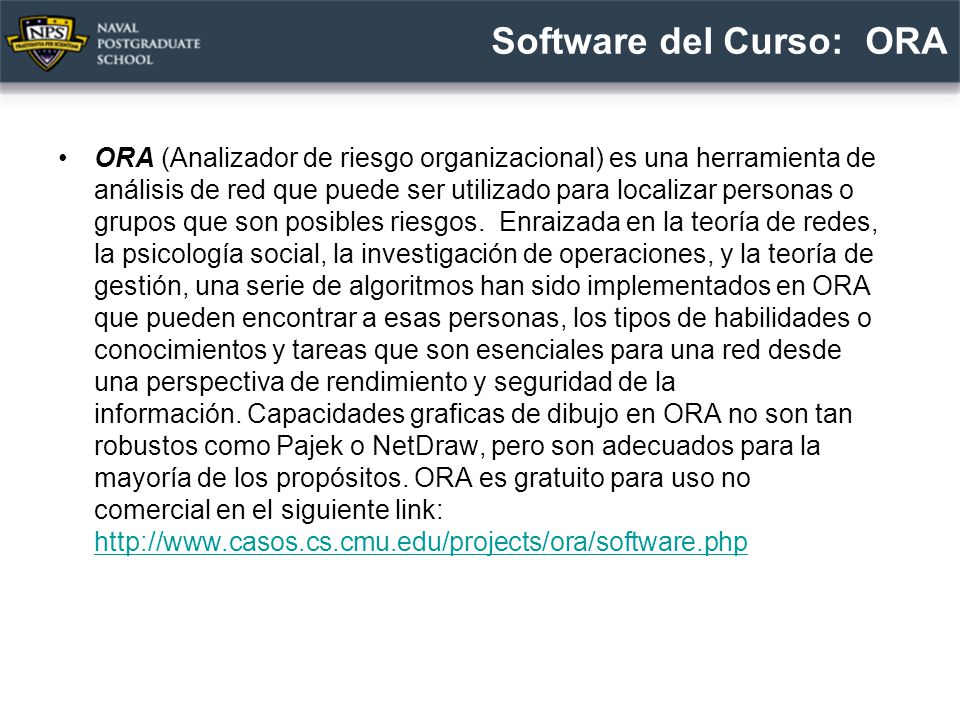 Software del Curso: ORA