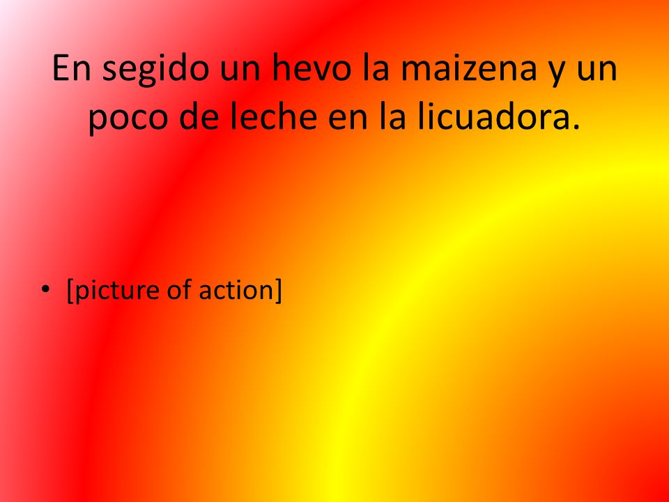 En segido un hevo la maizena y un poco de leche en la licuadora.