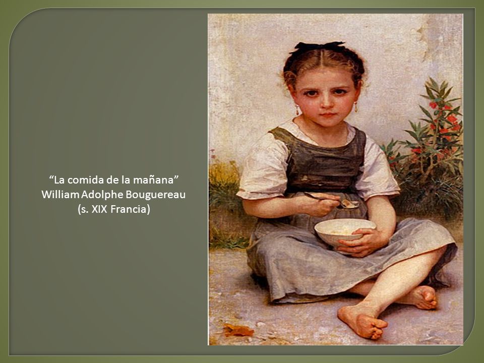 La comida de la mañana William Adolphe Bouguereau (s. XIX Francia)