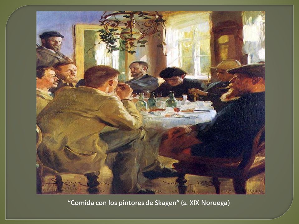 Comida con los pintores de Skagen (s. XIX Noruega)