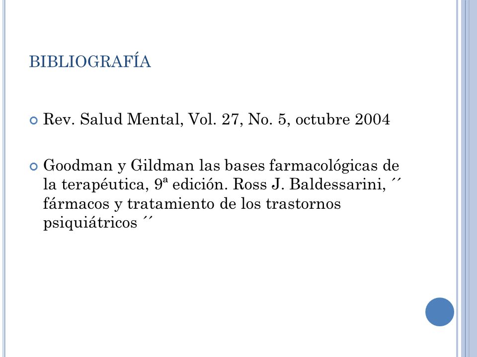 bibliografía Rev. Salud Mental, Vol. 27, No. 5, octubre 2004