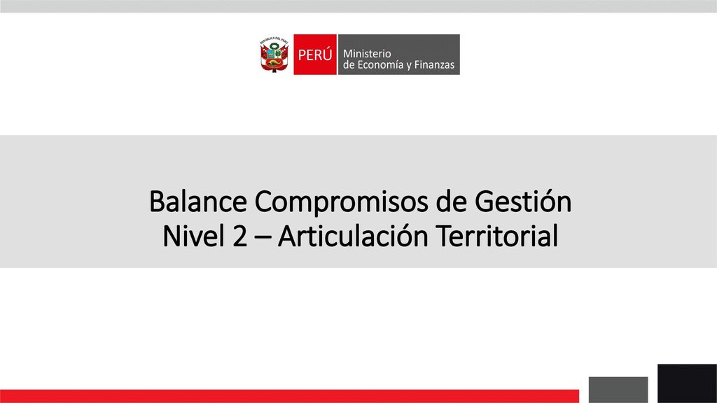 Balance Compromisos de Gestión Nivel 2 – Articulación Territorial
