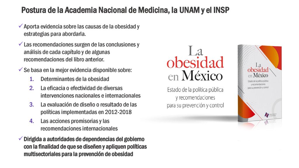 Postura de la Academia Nacional de Medicina, la UNAM y el INSP