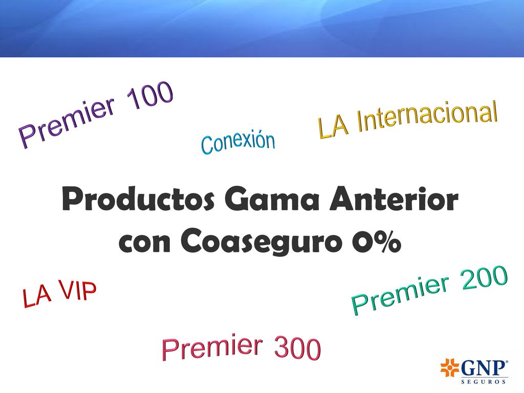 Productos Gama Anterior con Coaseguro 0%