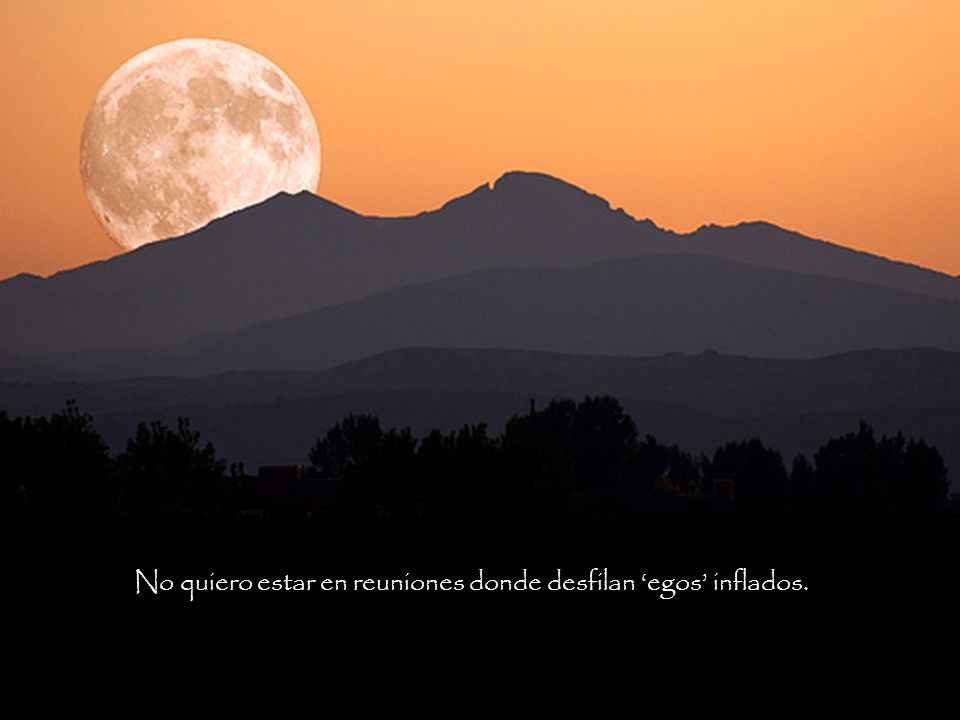 No quiero estar en reuniones donde desfilan ‘egos’ inflados.