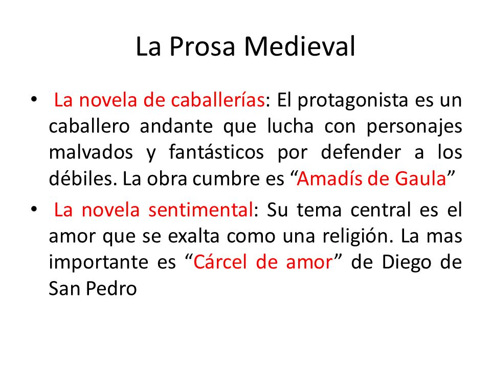 La Prosa Medieval