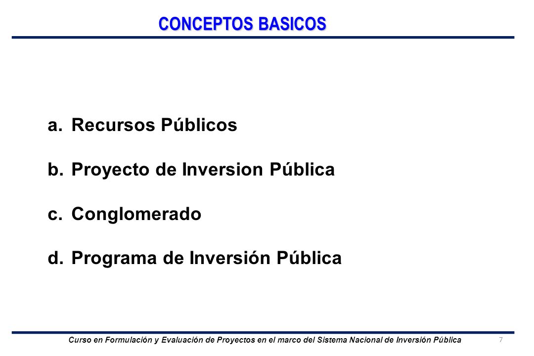 Proyecto de Inversion Pública Conglomerado