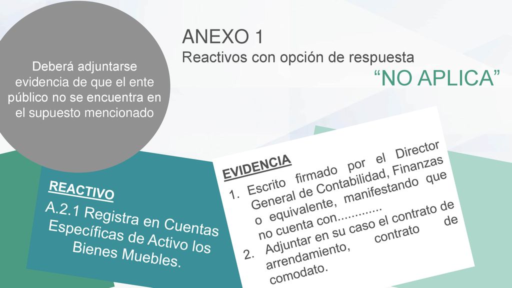 A.2.1 Registra en Cuentas Específicas de Activo los Bienes Muebles.