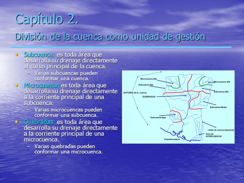 Capítulo 2. División de la cuenca como unidad de gestión