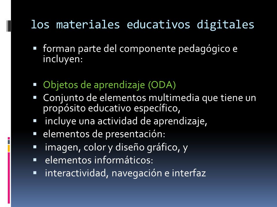 los materiales educativos digitales