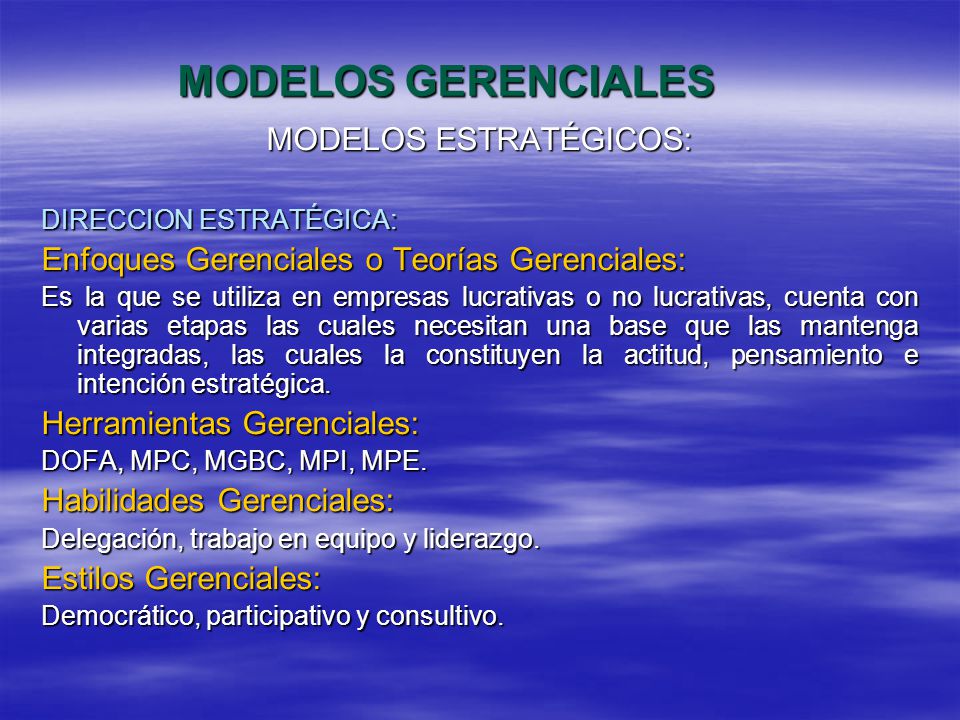MODELOS ESTRATÉGICOS: