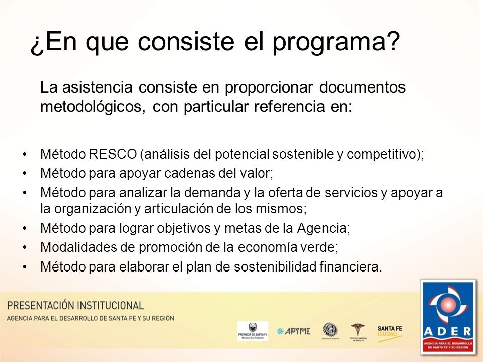 ¿En que consiste el programa