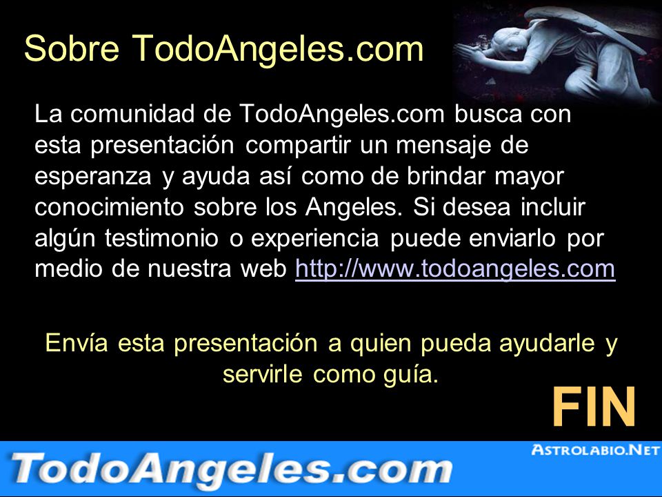 Envía esta presentación a quien pueda ayudarle y servirle como guía.