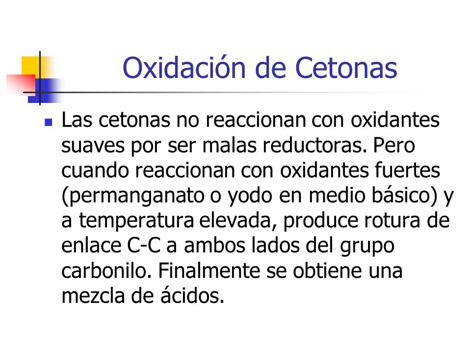 Oxidación de Cetonas