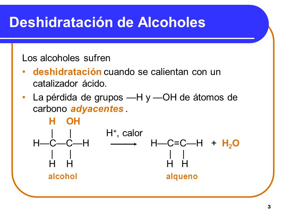 Deshidratación de Alcoholes