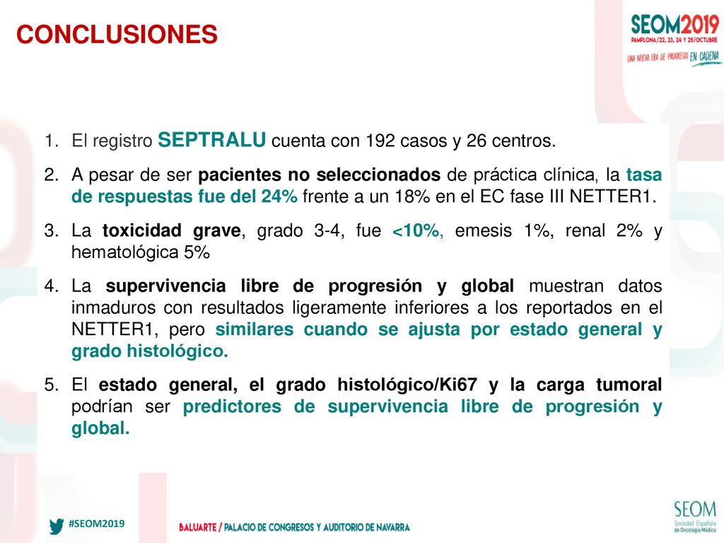 CONCLUSIONES El registro SEPTRALU cuenta con 192 casos y 26 centros.