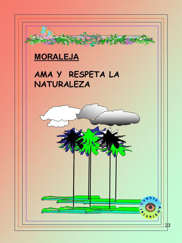 Para aprender a Amar MORALEJA AMA Y RESPETA LA NATURALEZA