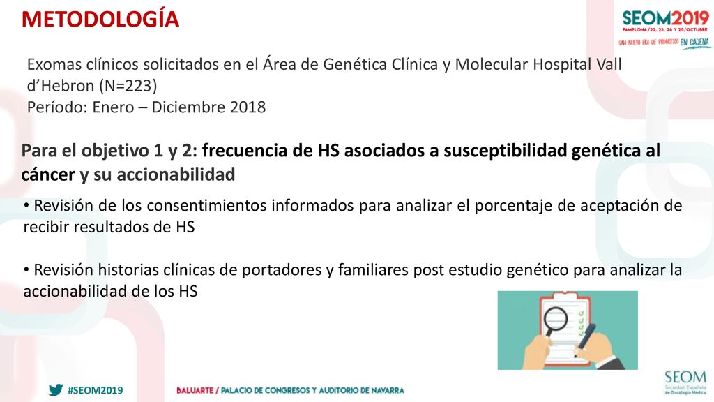 METODOLOGÍA Exomas clínicos solicitados en el Área de Genética Clínica y Molecular Hospital Vall d’Hebron (N=223)