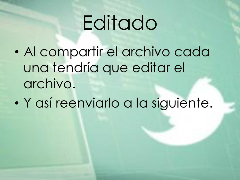 Editado Al compartir el archivo cada una tendría que editar el archivo.