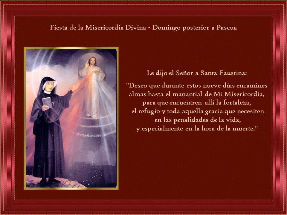 Fiesta de la Misericordia Divina - Domingo posterior a Pascua