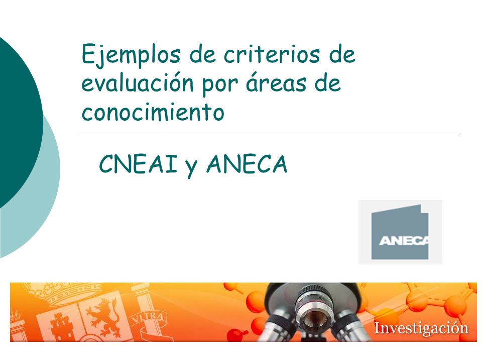 Ejemplos de criterios de evaluación por áreas de conocimiento
