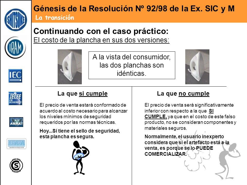 A la vista del consumidor, las dos planchas son idénticas.