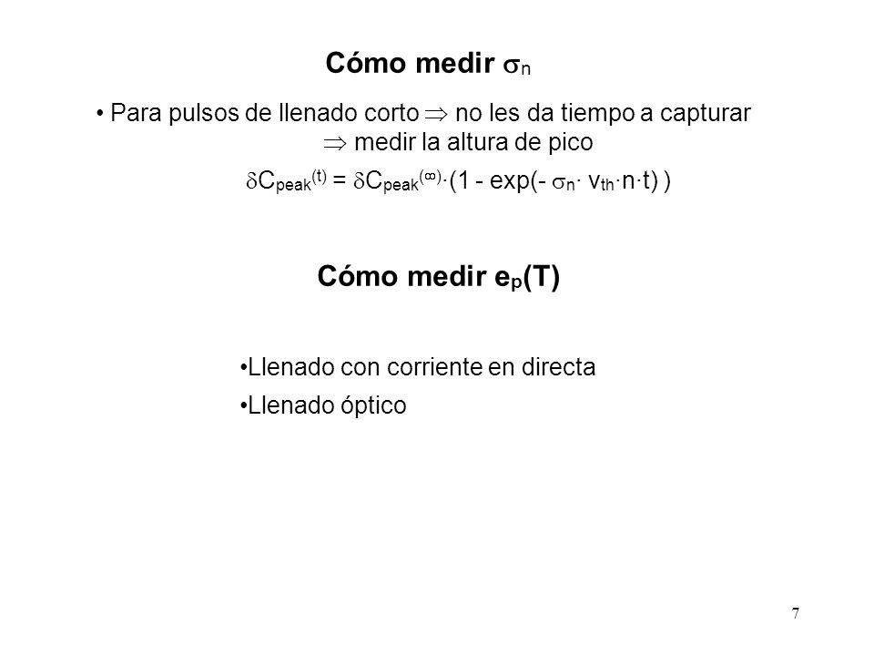 Cómo medir n Cómo medir ep(T)
