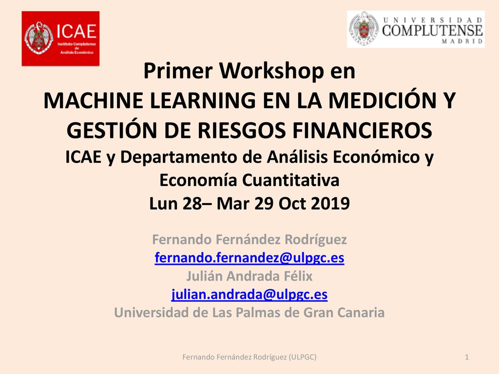 Fernando Fernández Rodríguez Universidad de Las Palmas de Gran Canaria