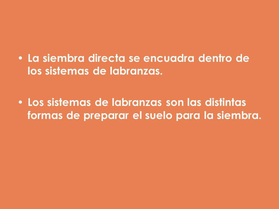 La siembra directa se encuadra dentro de los sistemas de labranzas.