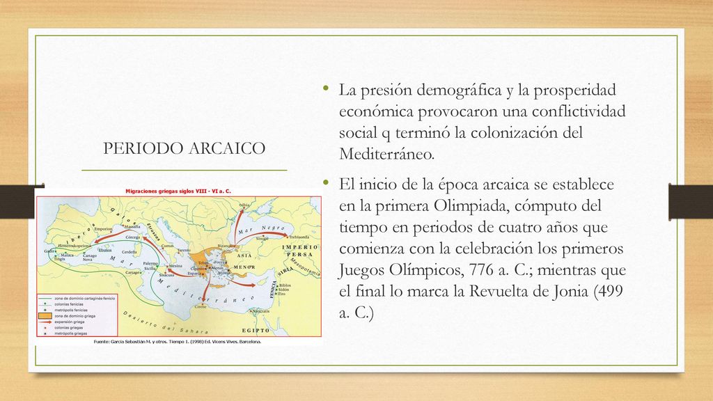 La presión demográfica y la prosperidad económica provocaron una conflictividad social q terminó la colonización del Mediterráneo.