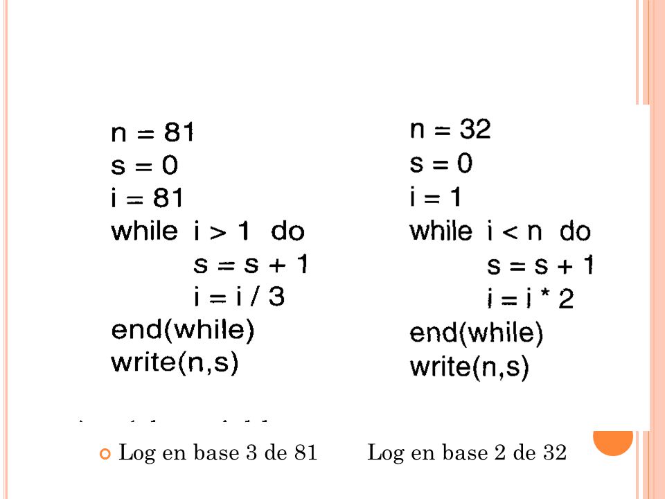 Log en base 3 de 81 Log en base 2 de 32