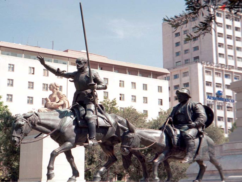 El Quijote Narra las aventuras de don Quijote y su siervo Sancho Panza