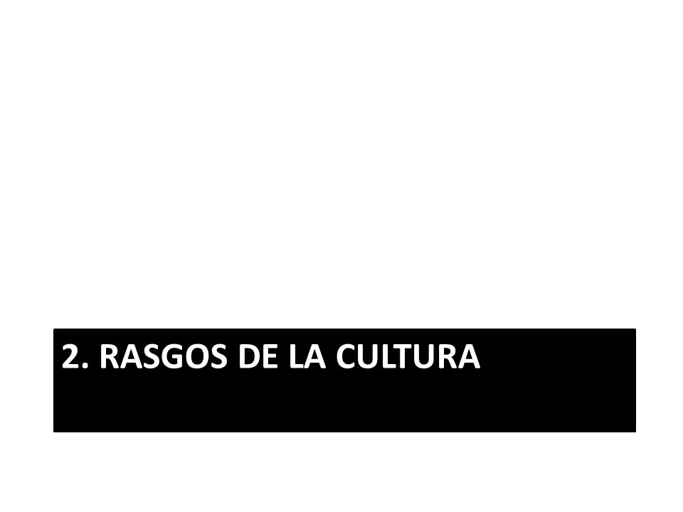 2. rasgos de la cultura