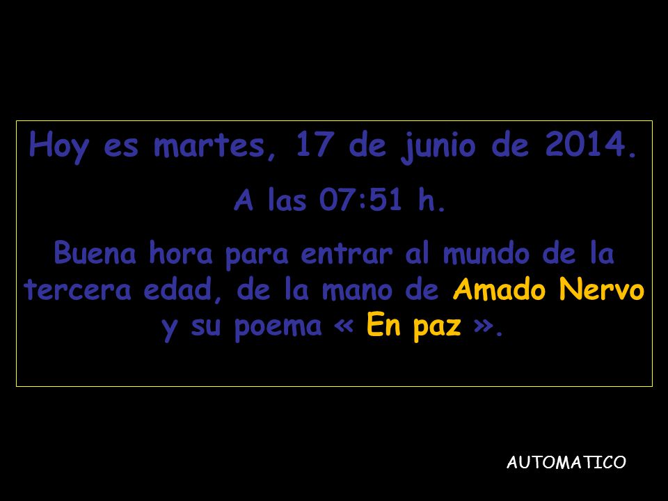 Hoy es domingo, 02 de abril de 2017domingo, 02 de abril de 2017.