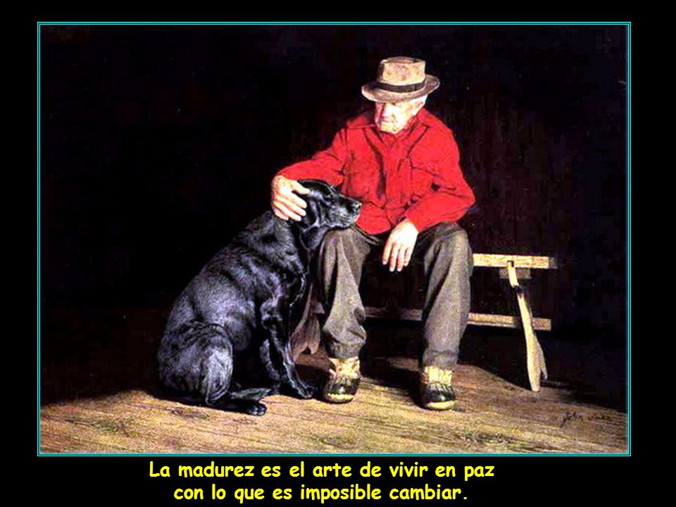 La madurez es el arte de vivir en paz con lo que es imposible cambiar.