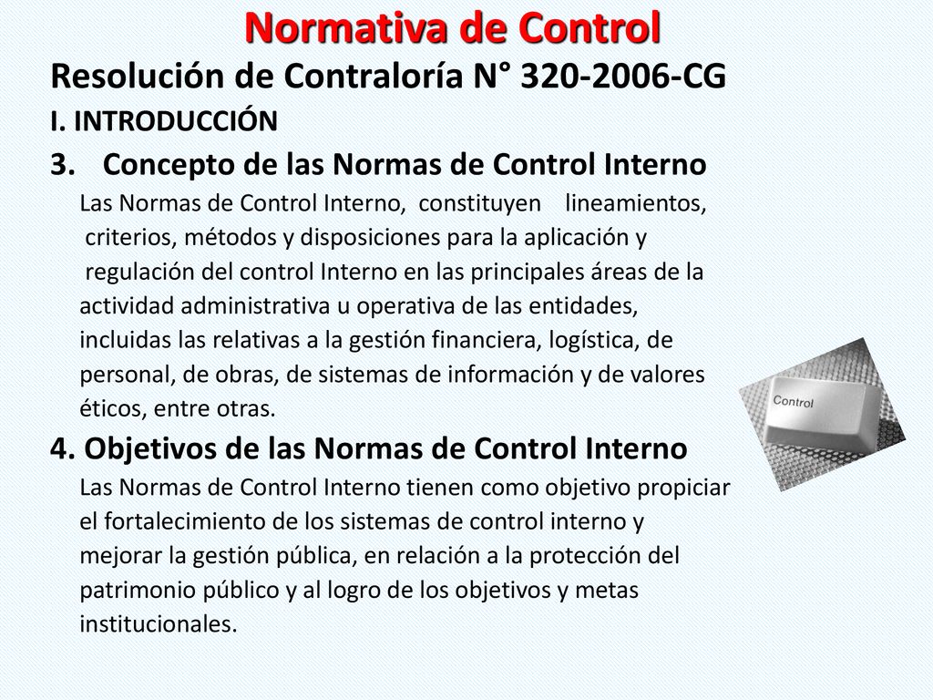 Normativa de Control Resolución de Contraloría N° CG