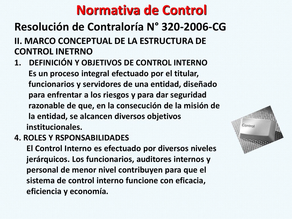 Normativa de Control Resolución de Contraloría N° CG