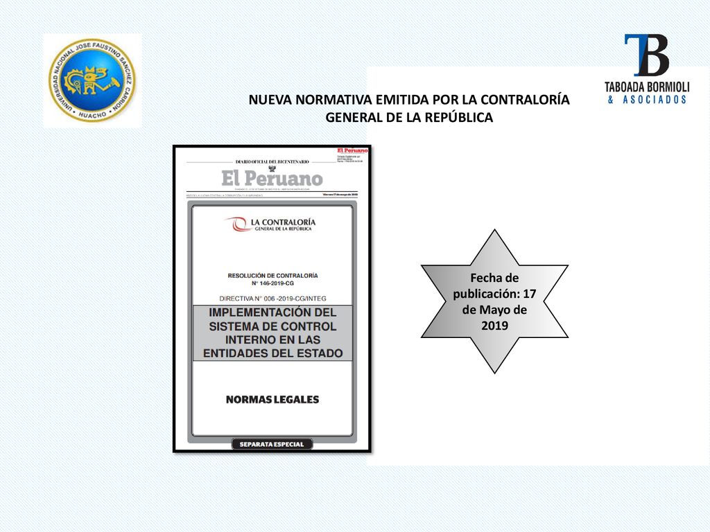 NUEVA NORMATIVA EMITIDA POR LA CONTRALORÍA GENERAL DE LA REPÚBLICA