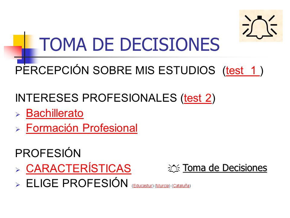  TOMA DE DECISIONES PERCEPCIÓN SOBRE MIS ESTUDIOS (test 1 )
