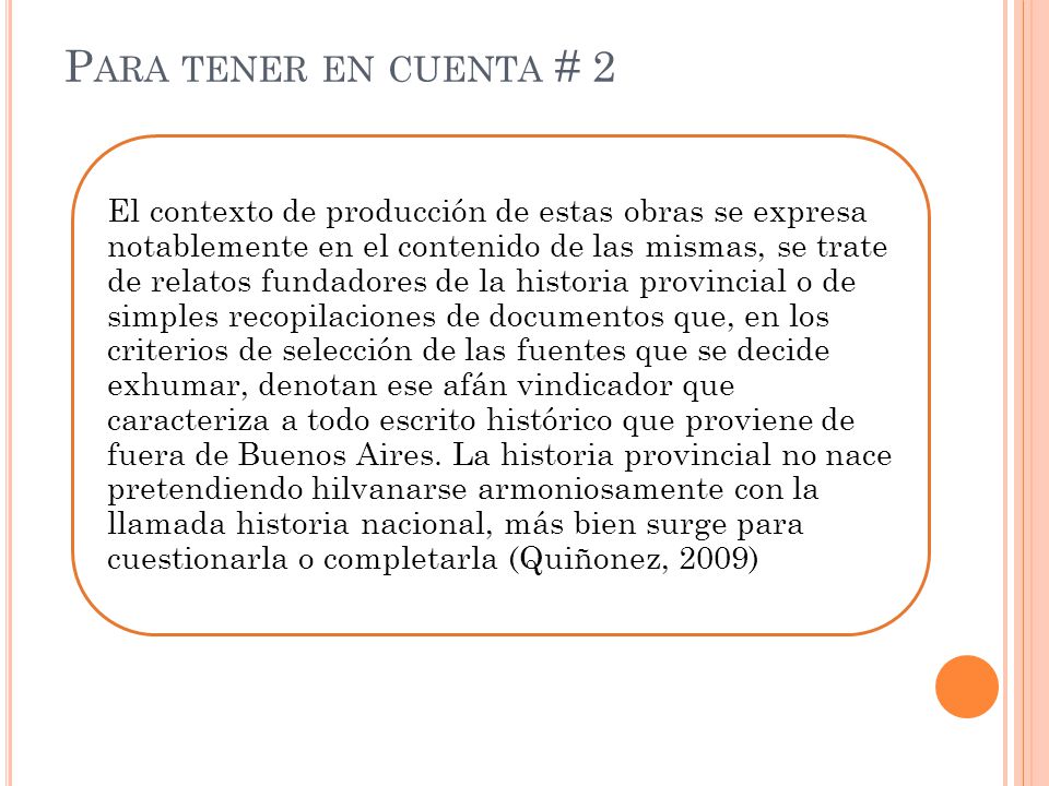 Para tener en cuenta # 2