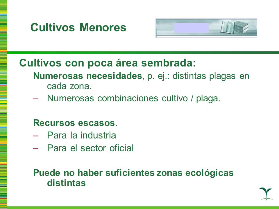 Cultivos Menores Cultivos con poca área sembrada: Para la industria