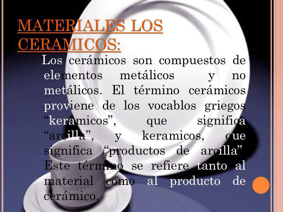 MATERIALES LOS CERAMICOS: