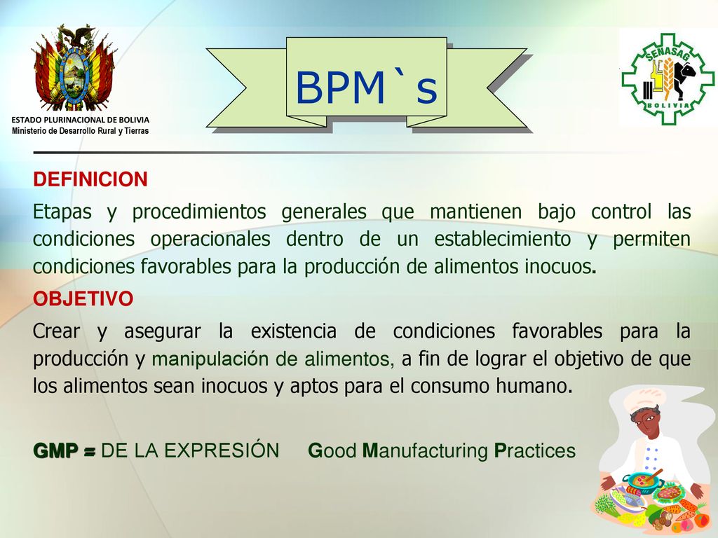 SENASAG Buenas Prácticas de Manufactura (BPM`s) - ppt descargar