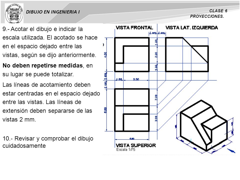 No deben repetirse medidas, en su lugar se puede totalizar.